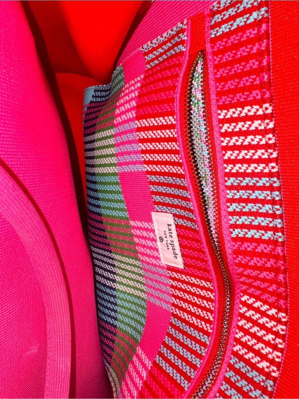 Kate Spade | Target Bright Pink & Red Tote Bag - 
